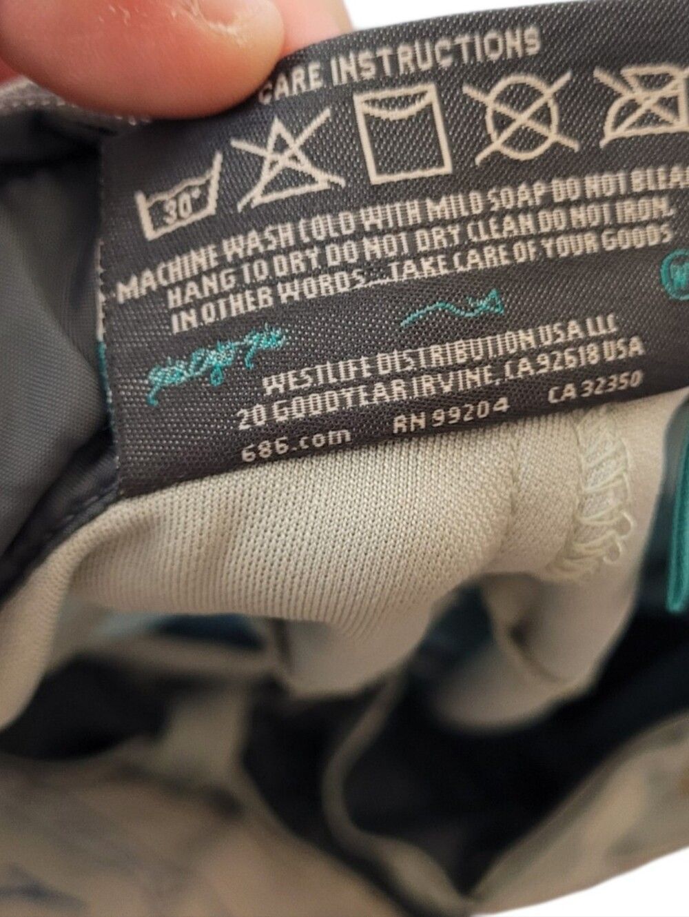 686 Mint Green Casual Drawstring Pants Size M - Picture 6 of 6